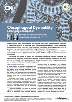 Review Article - Oesophageal Dysmotility, Managing Constipation
